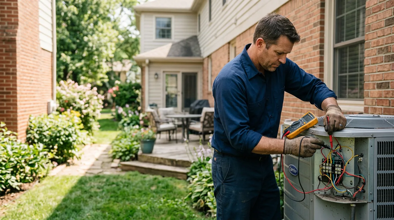 HVAC technician working near Liberty Center, IN